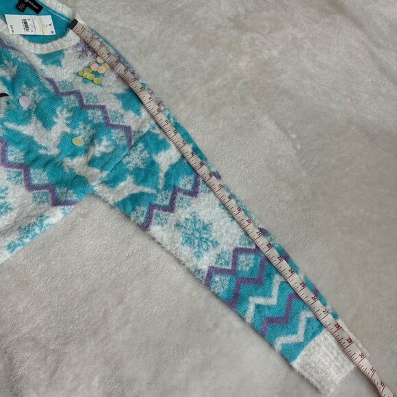 Ugly Christmas Sweater With Reindeer & Snowflake Design By 33 Degrees XL blue - Picture 8 of 14